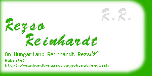 rezso reinhardt business card